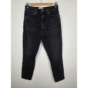 AGOLDE Pinch Waist Skinny Jeans Womens Black Organic‎ Cotton Size 28